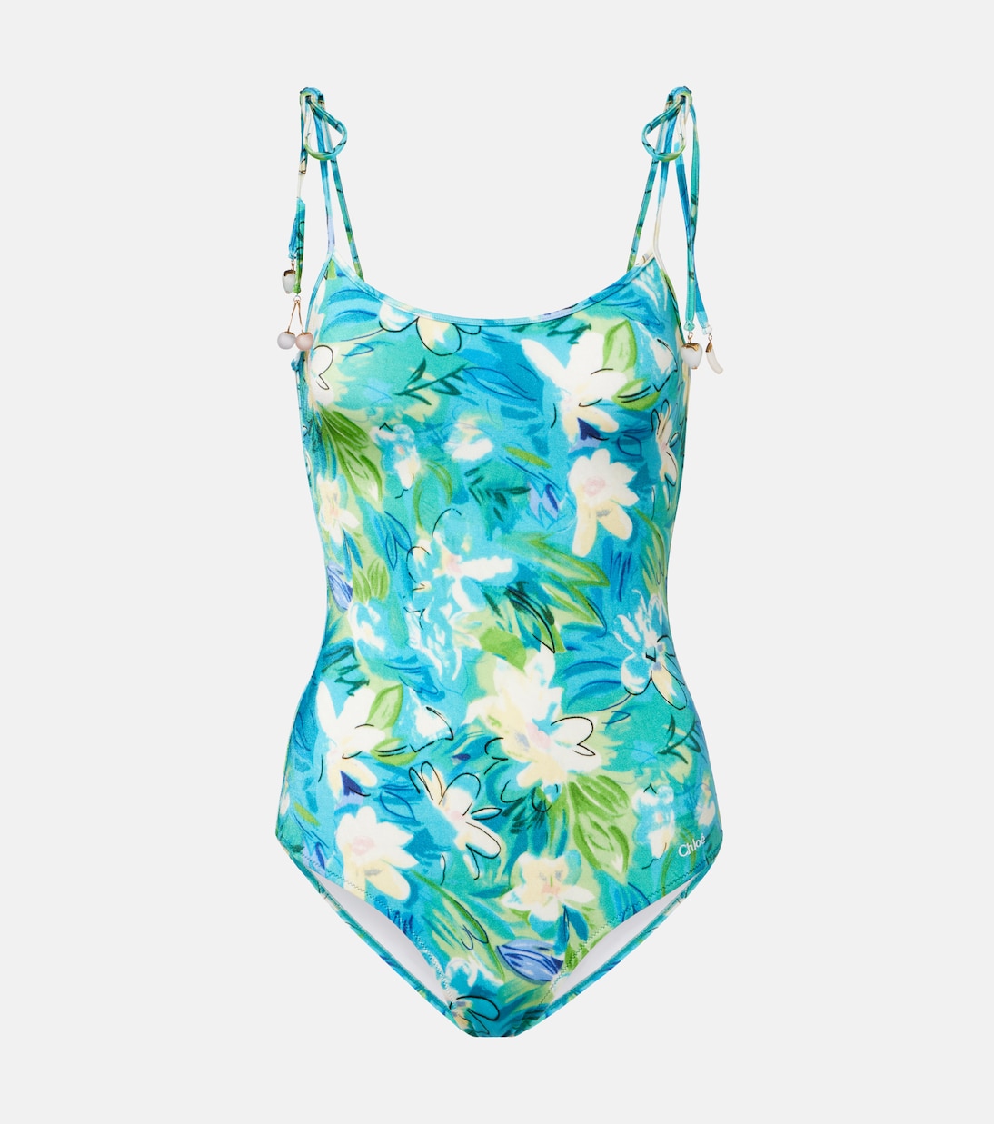 Beaded floral swimsuit | Chloé