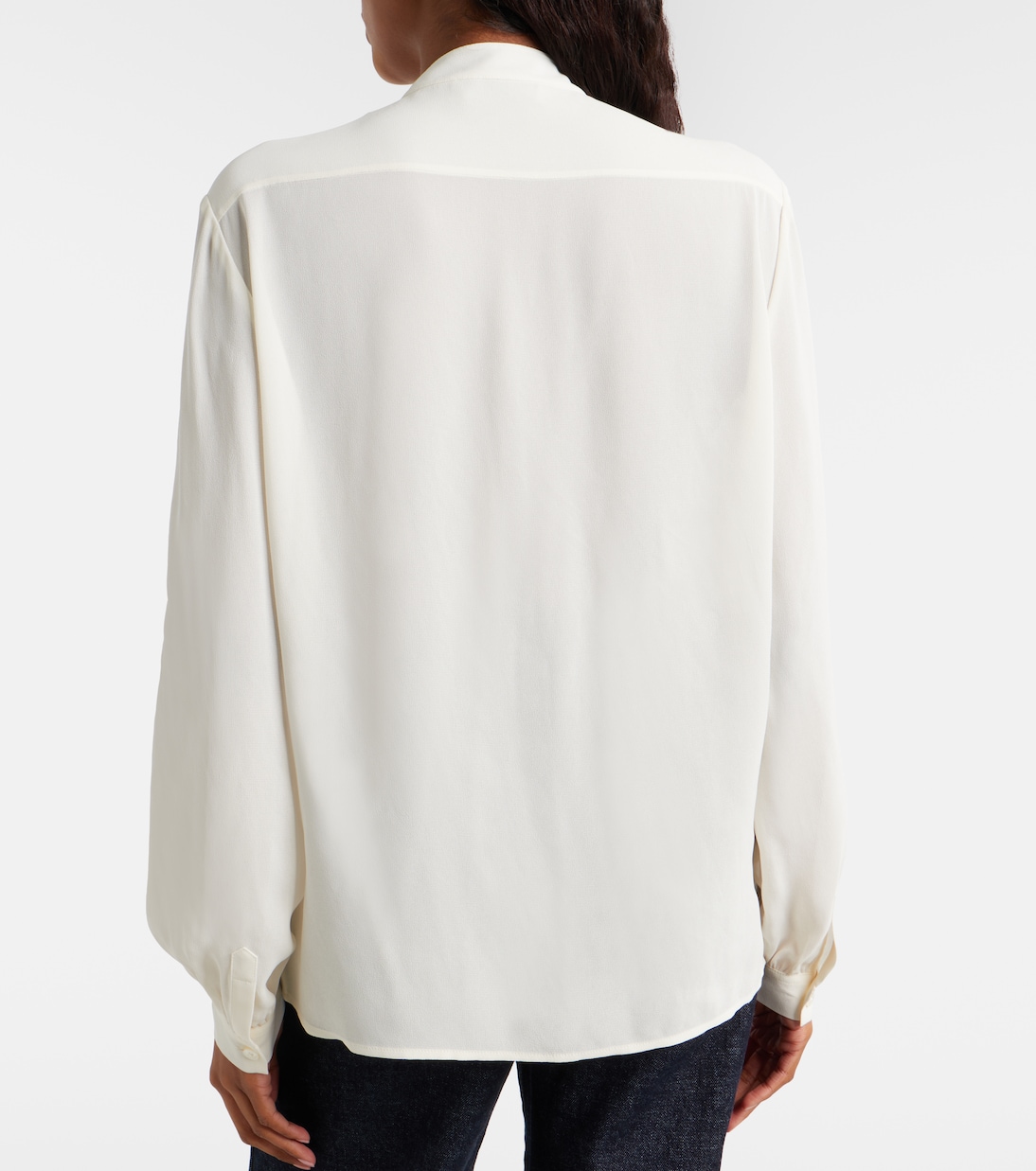 Tie-neck georgette blouse | Tory Burch