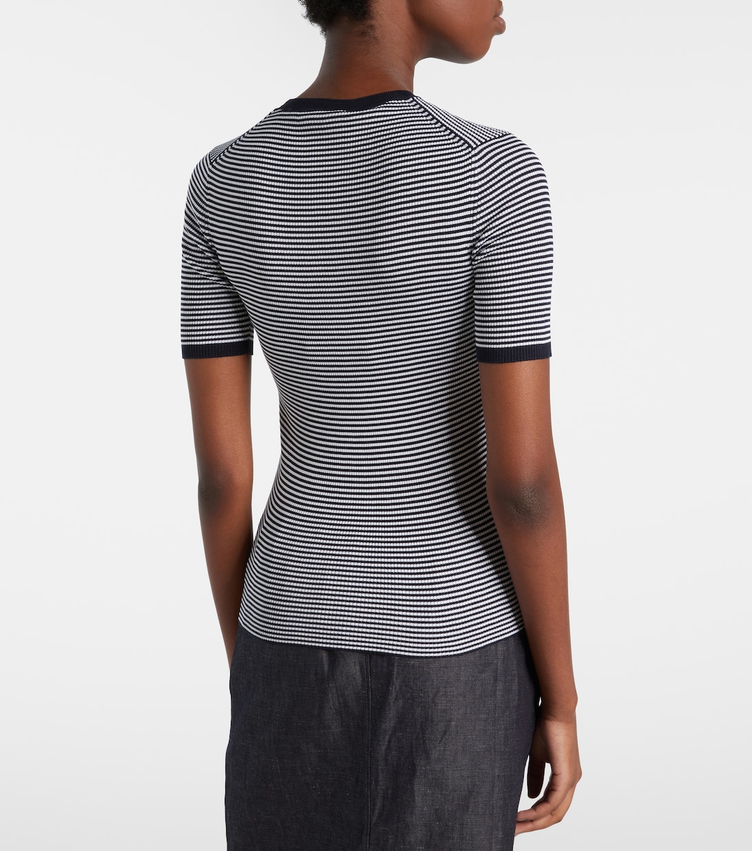 Logo striped silk sweater | Prada