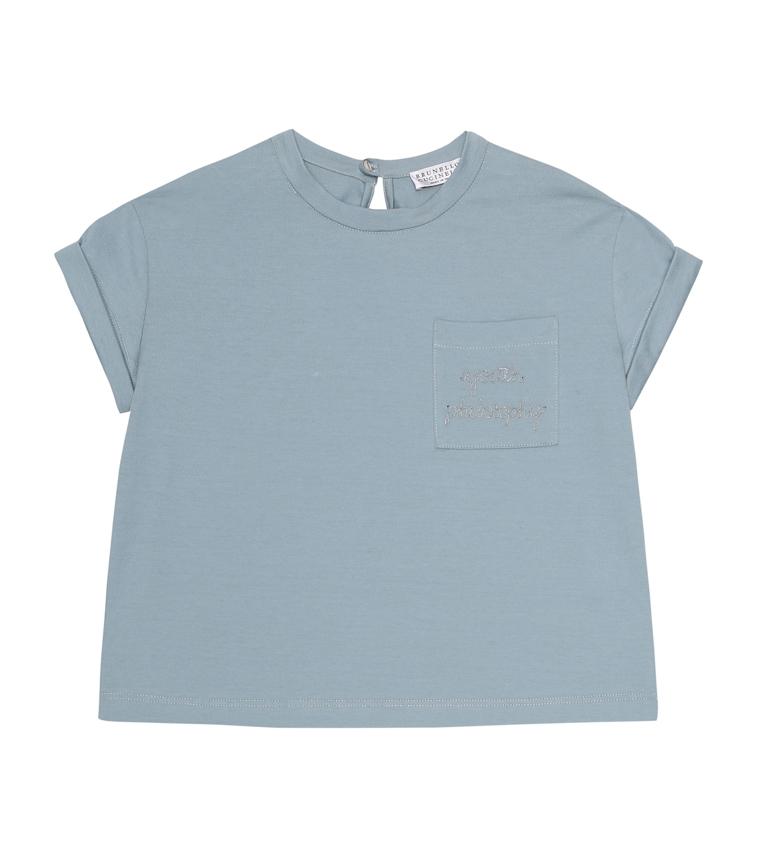 Besticktes T-Shirt aus Baumwolle | Brunello Cucinelli Kids