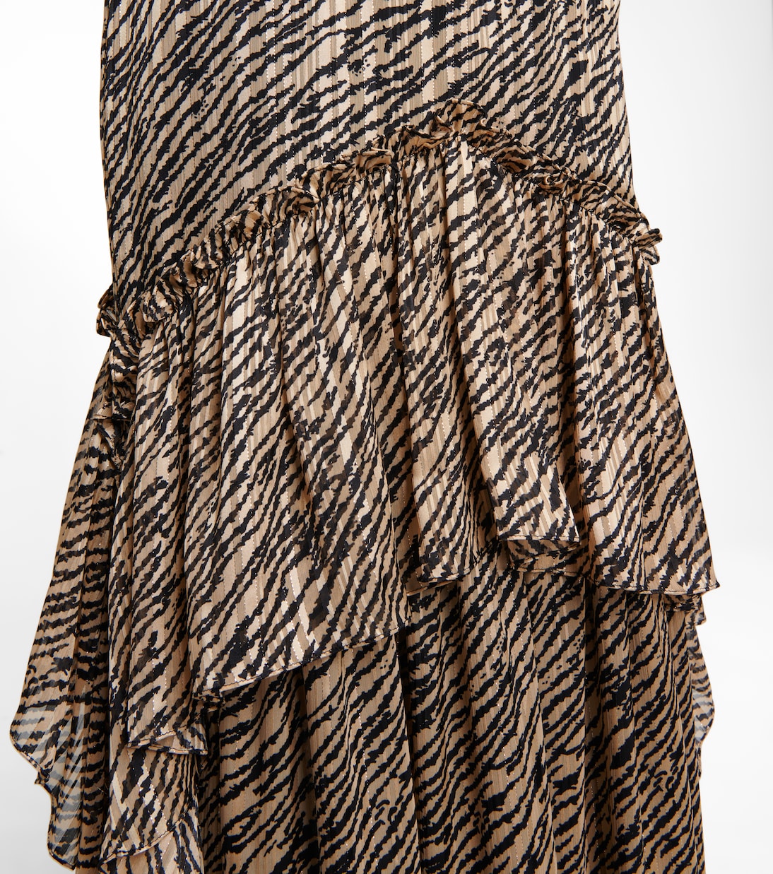 Farah tiger-print chiffon gown | Costarellos