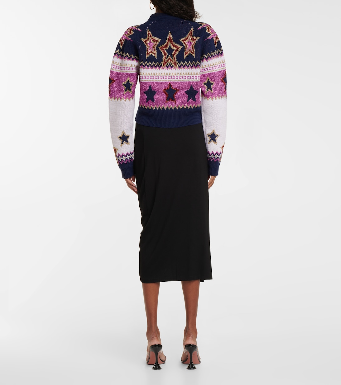 Cropped-Cardigan aus Jacquard | Rabanne