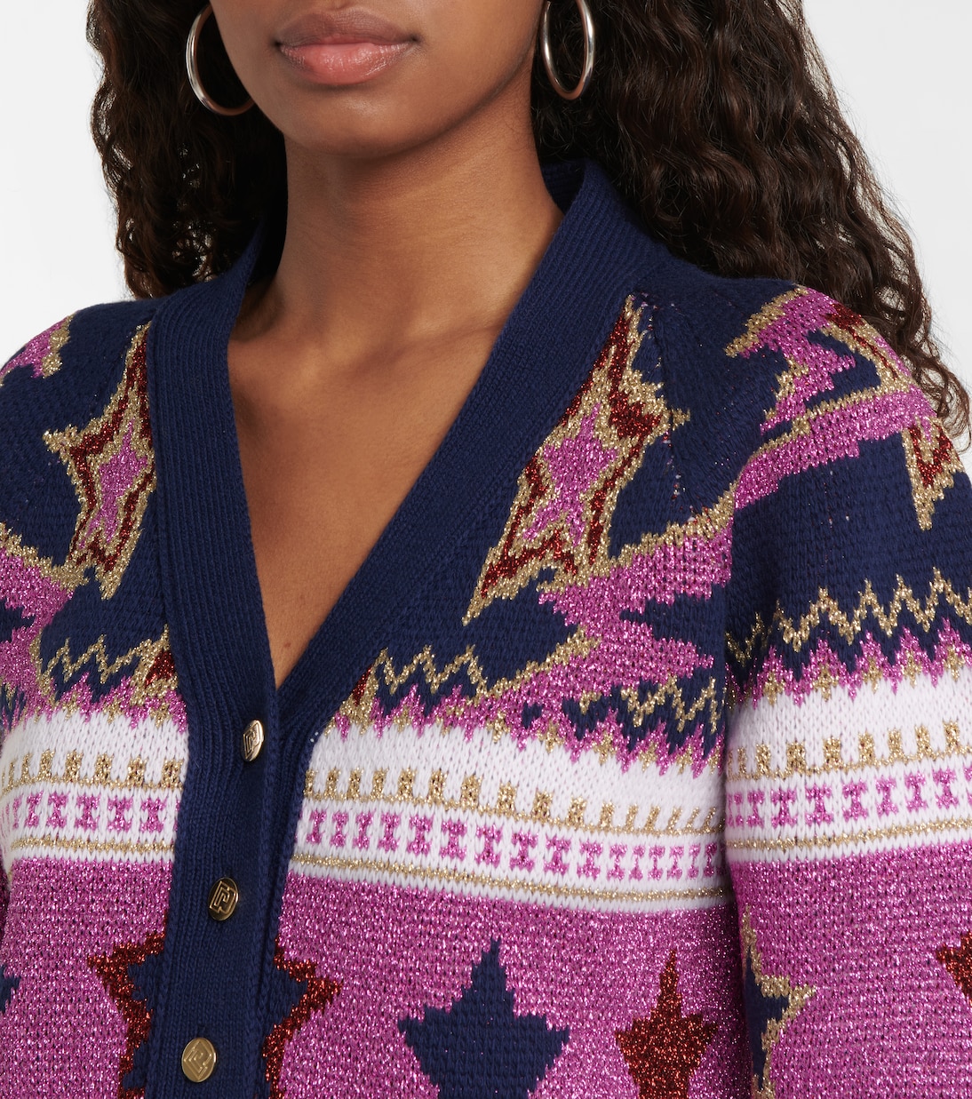 Cropped-Cardigan aus Jacquard | Rabanne