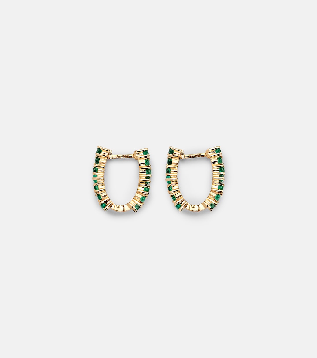 Boucles d'oreilles Rivulet en or 18 ct et émeraudes | Ileana Makri