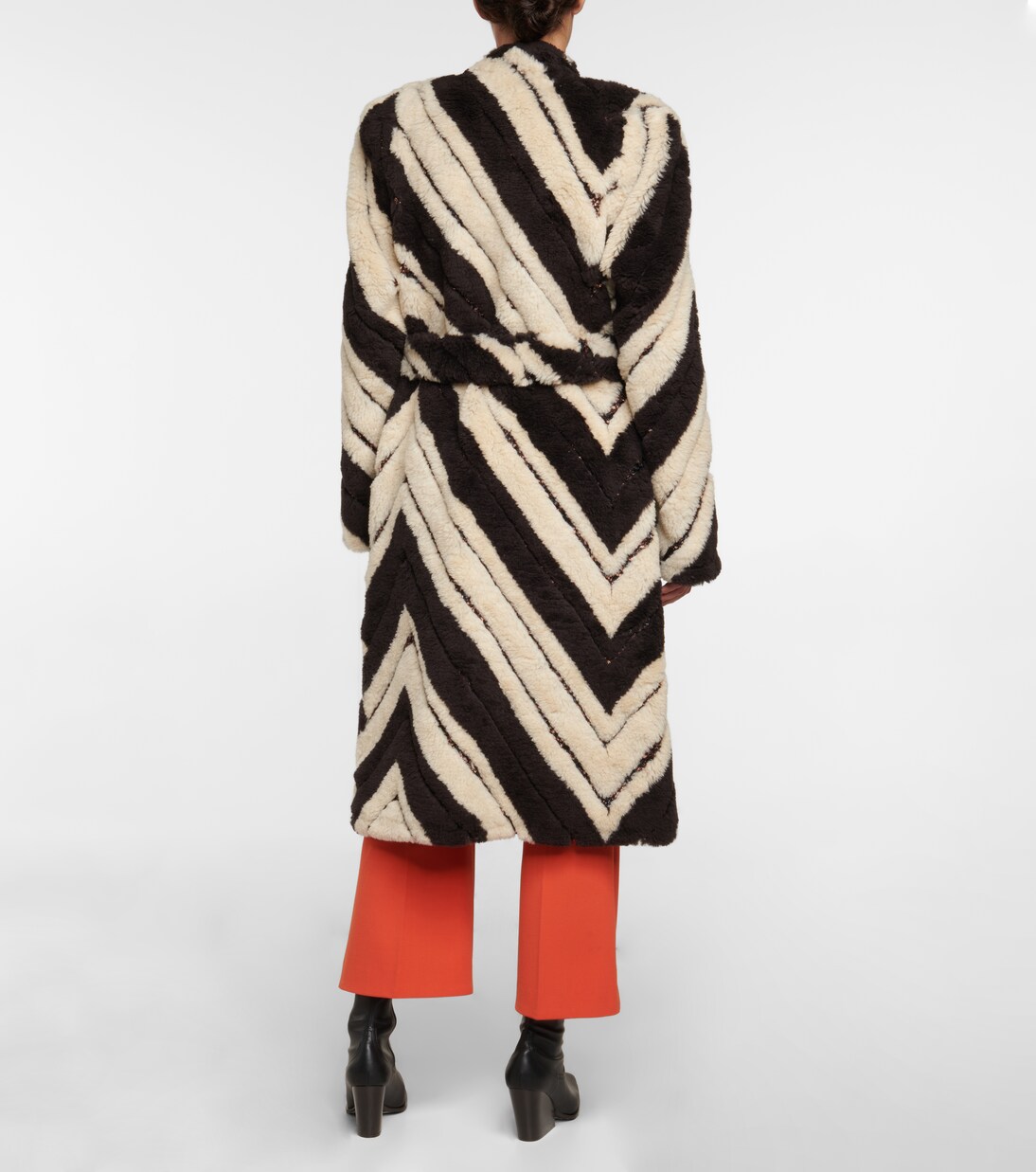 Embellished faux fur coat in black - Stella Mc Cartney Embellished faux fur coat in black - Stella Mc Cartney