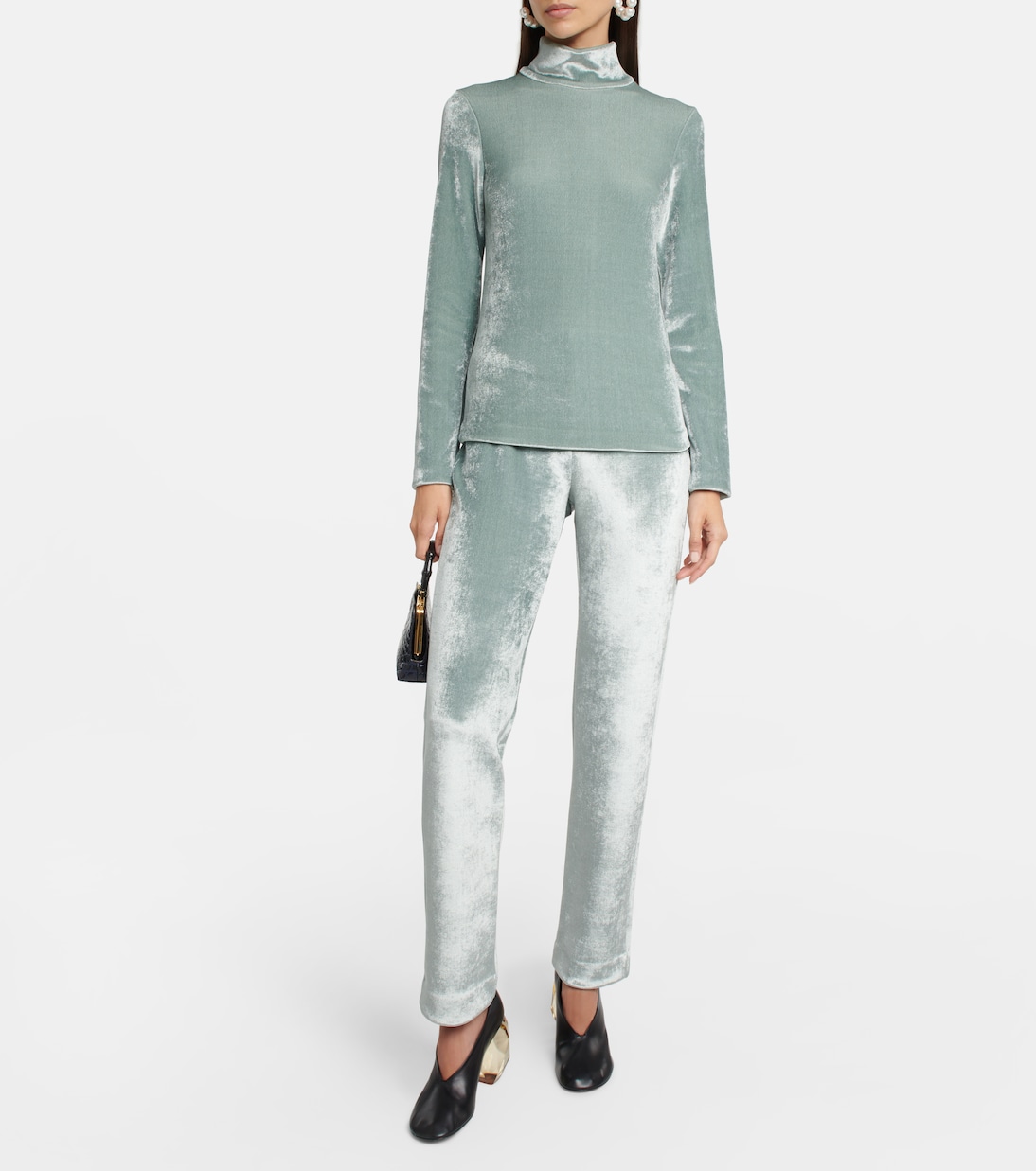 Pantalones rectos en mezcla de lana | Jil Sander