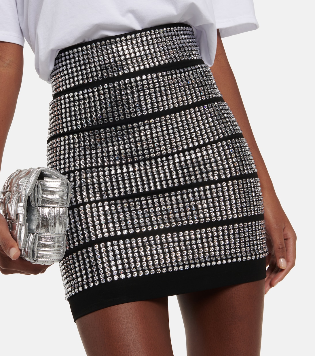 Verzierter Minirock aus Jersey | Alexandre Vauthier