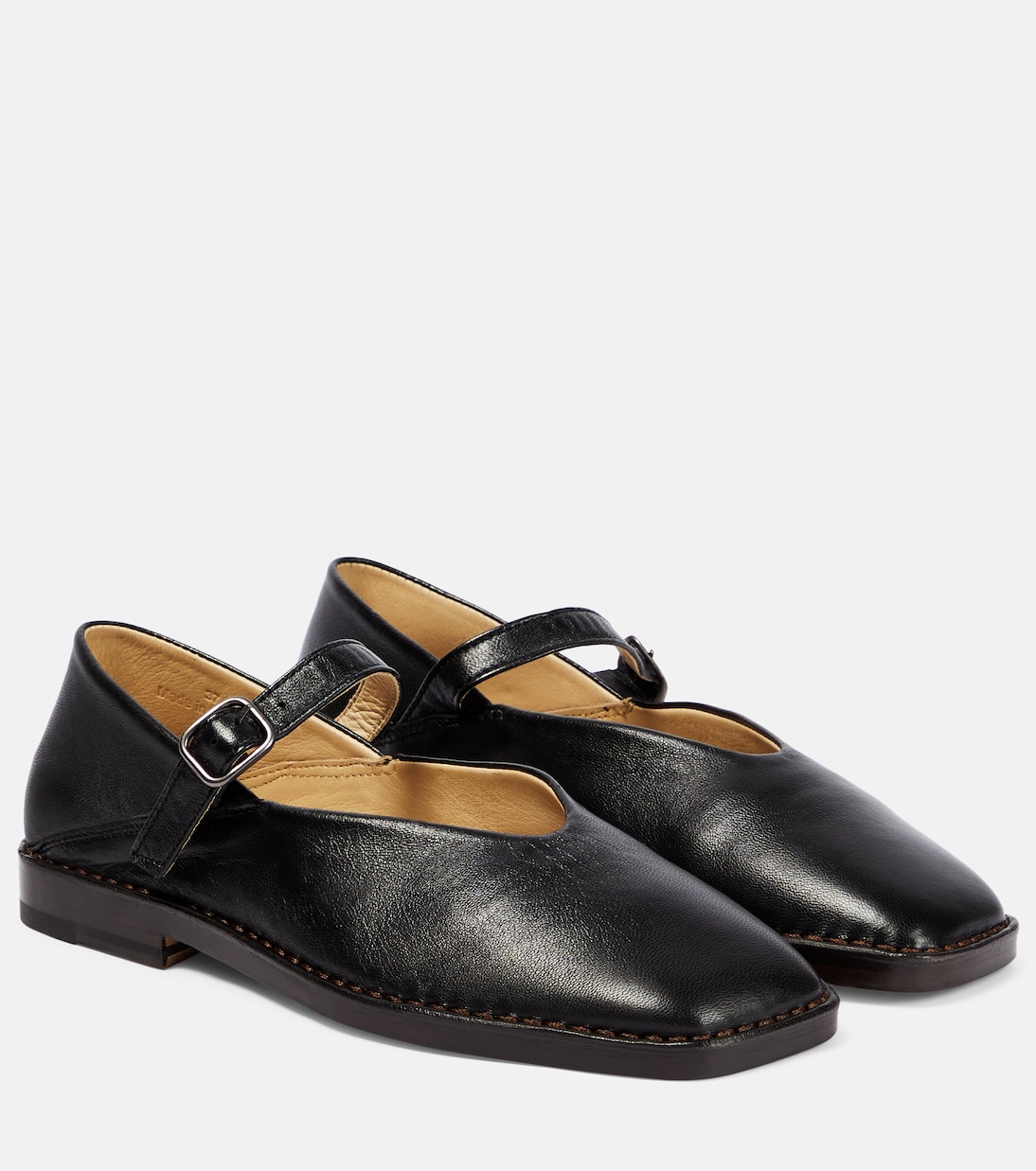Leather Mary Jane ballet flats | Lemaire