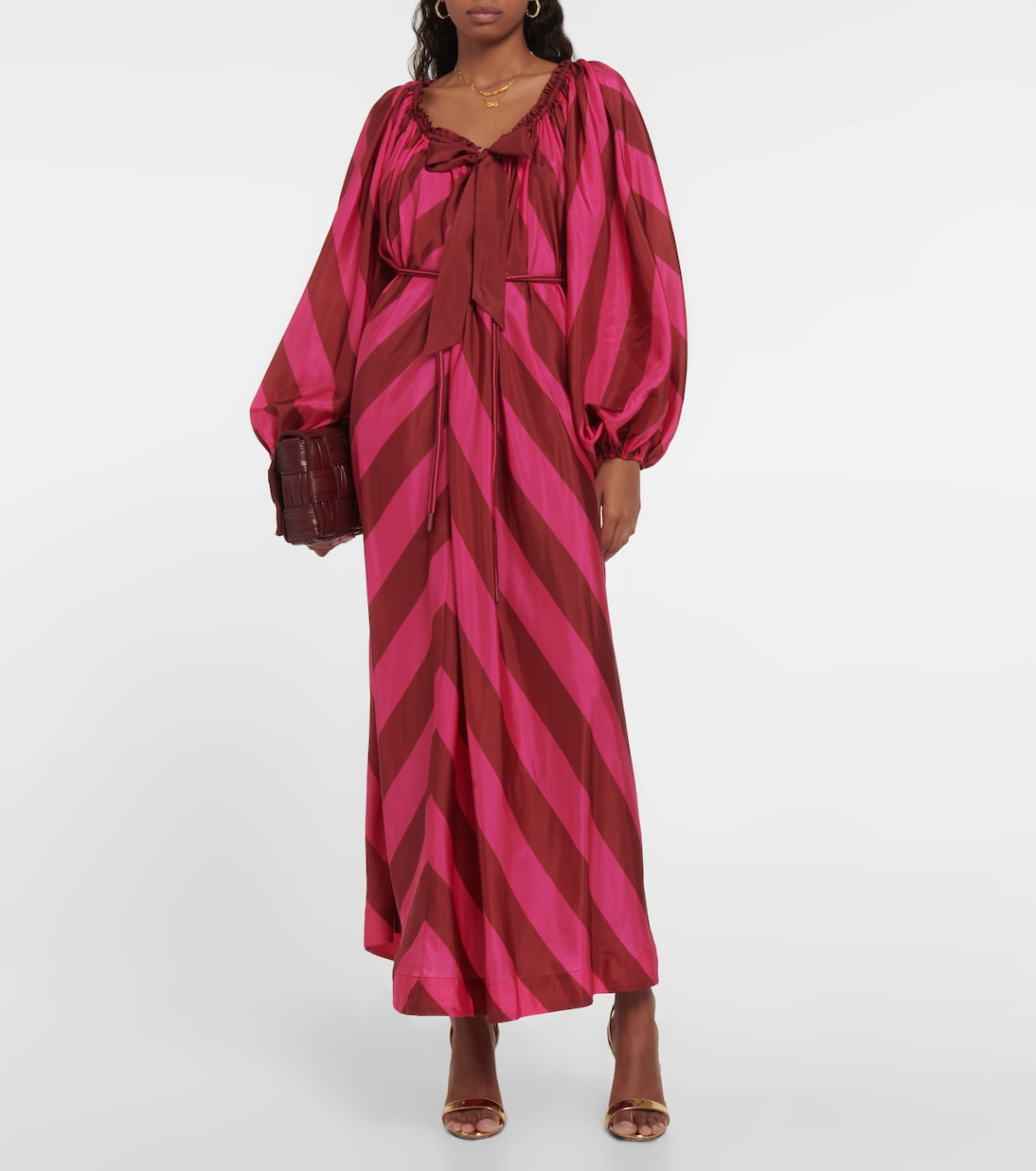 Chevron-printed silk kaftan | Zimmermann