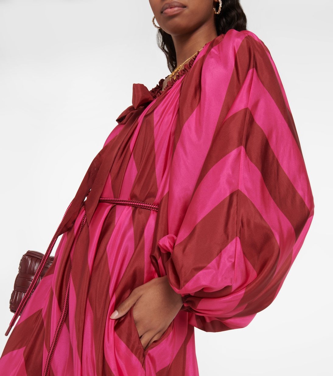 Chevron-printed silk kaftan | Zimmermann