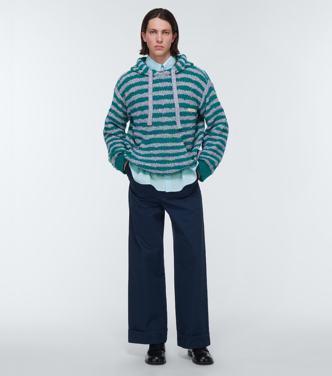 Felpa in misto cotone a righe | Marni