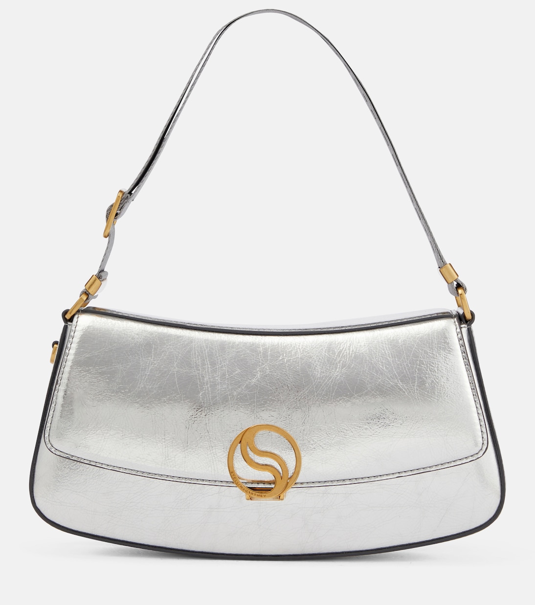 Borsa a spalla S-Wave metallizzata | Stella McCartney