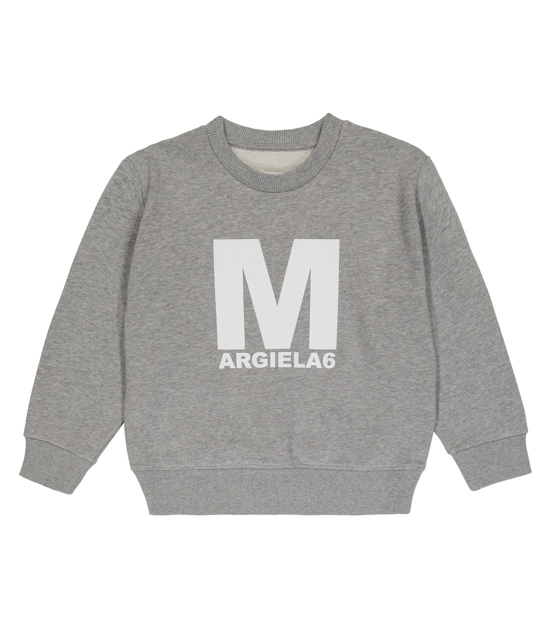 【ふるさと割】 Logo cotton jersey sweatshirt in grey - MM 6 Maison Margiela トップス