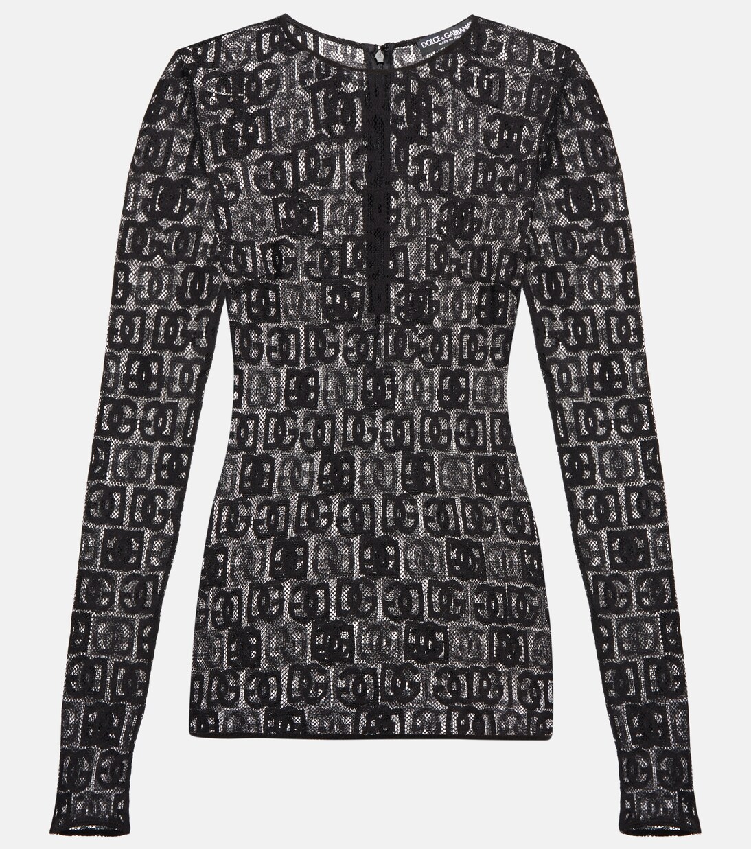 Top DG en tul de mezcla de algodón | Dolce&Gabbana