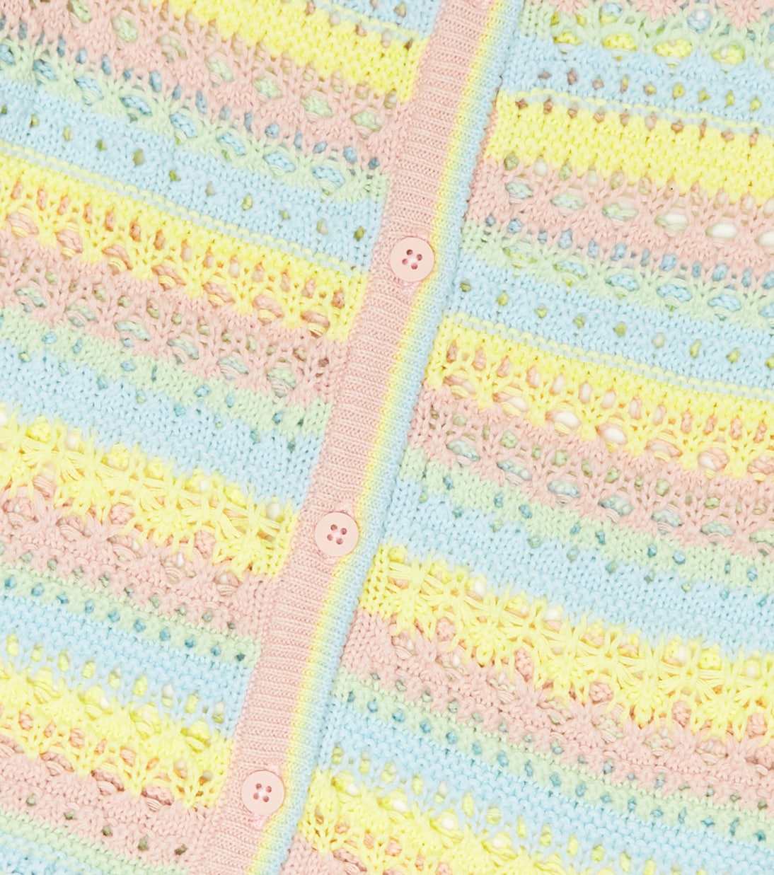 Cárdigan en croché de algodón a rayas | Stella McCartney Kids
