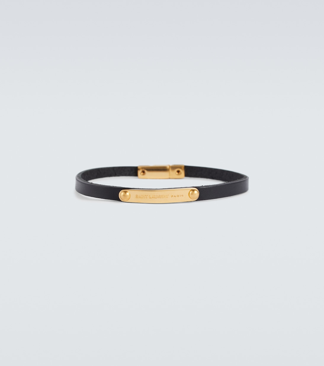 Bracciale in pelle con logo | Saint Laurent