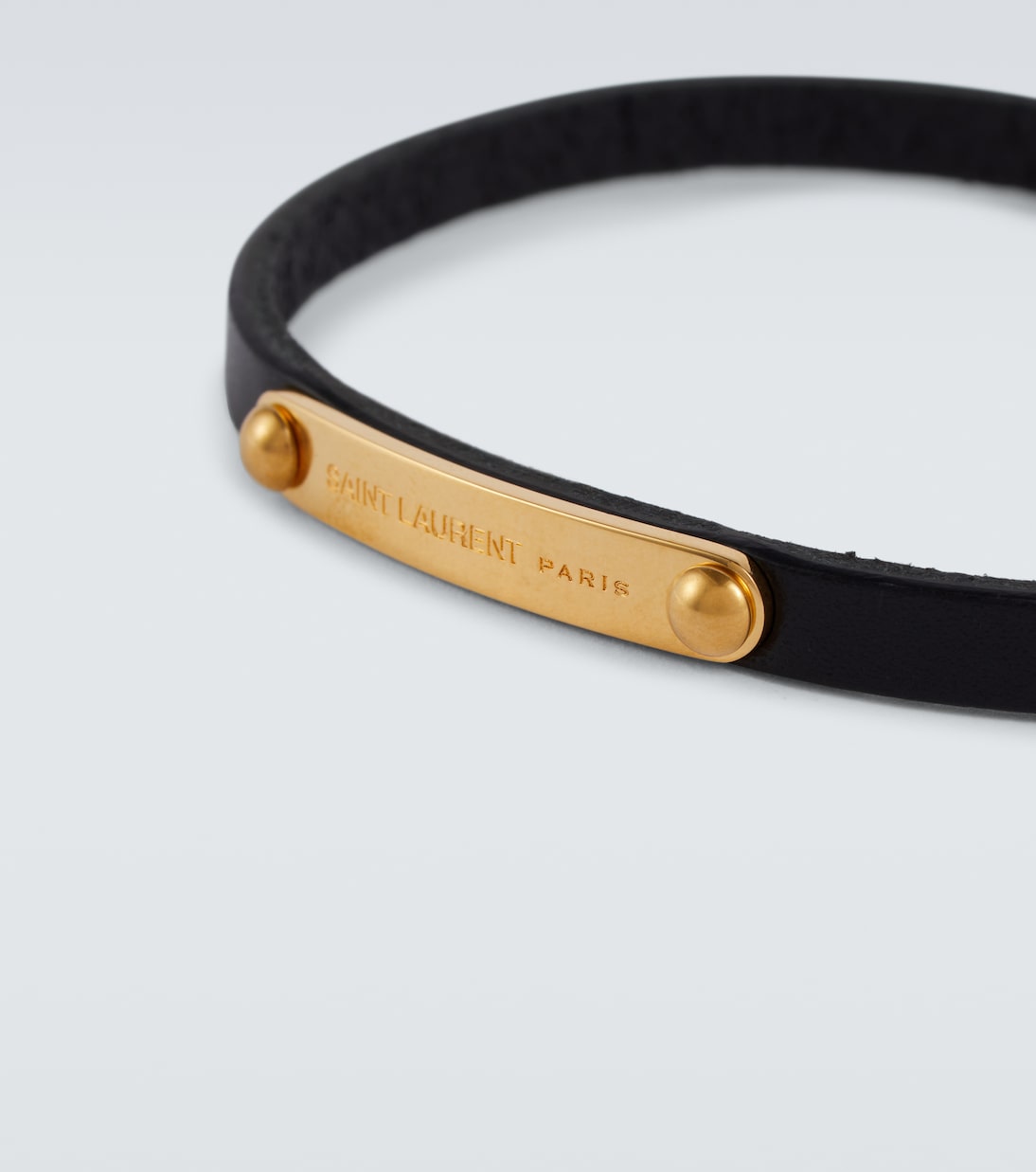 Bracciale in pelle con logo | Saint Laurent