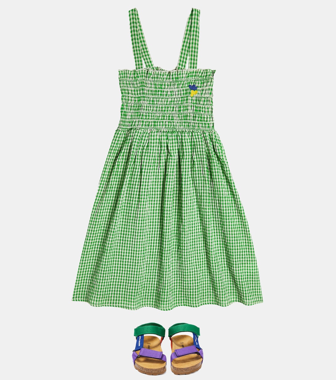 Vestido Vichy de algodón y lino | Bobo Choses