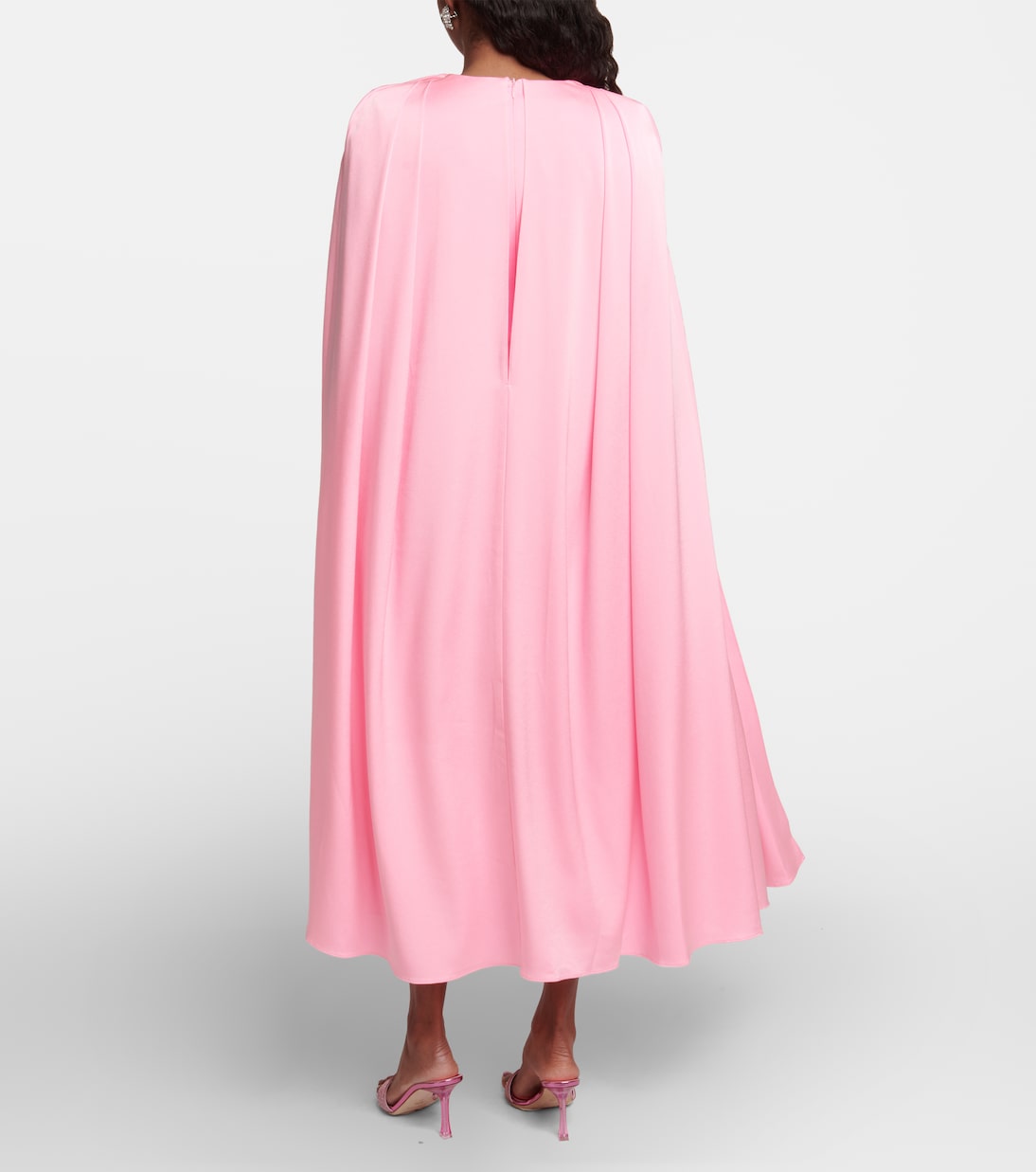 Vestido midi de crepé con capa | Alex Perry