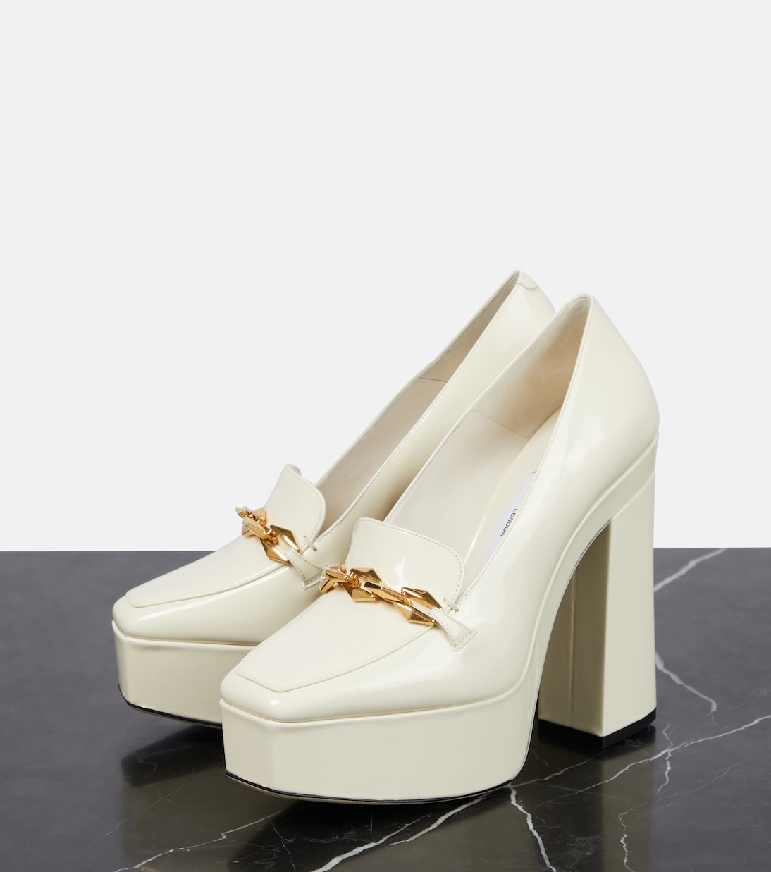 Diamond Tilda embellished patent leather pumps | Jimmy Choo