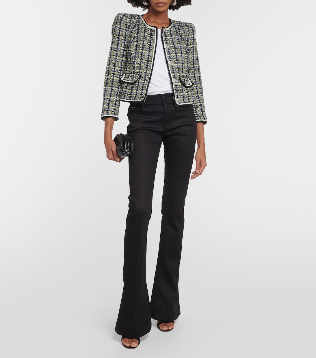 Chaqueta Ceres de tweed a cuadros | Veronica Beard