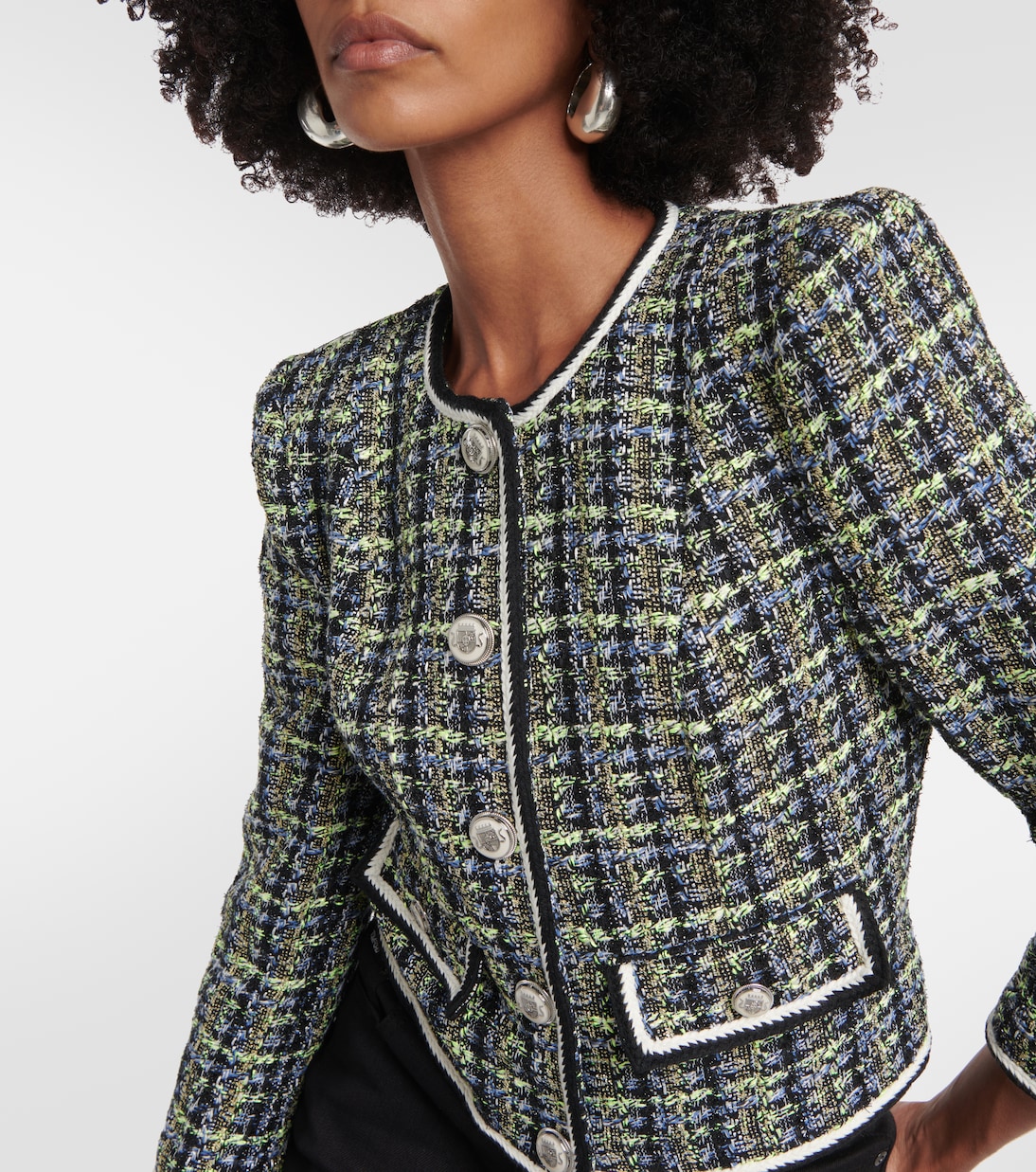 Chaqueta Ceres de tweed a cuadros | Veronica Beard
