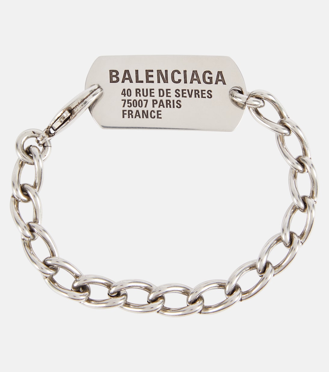 Bracciale in pelle con logo BALENCIAGA, stile giovane e moderno