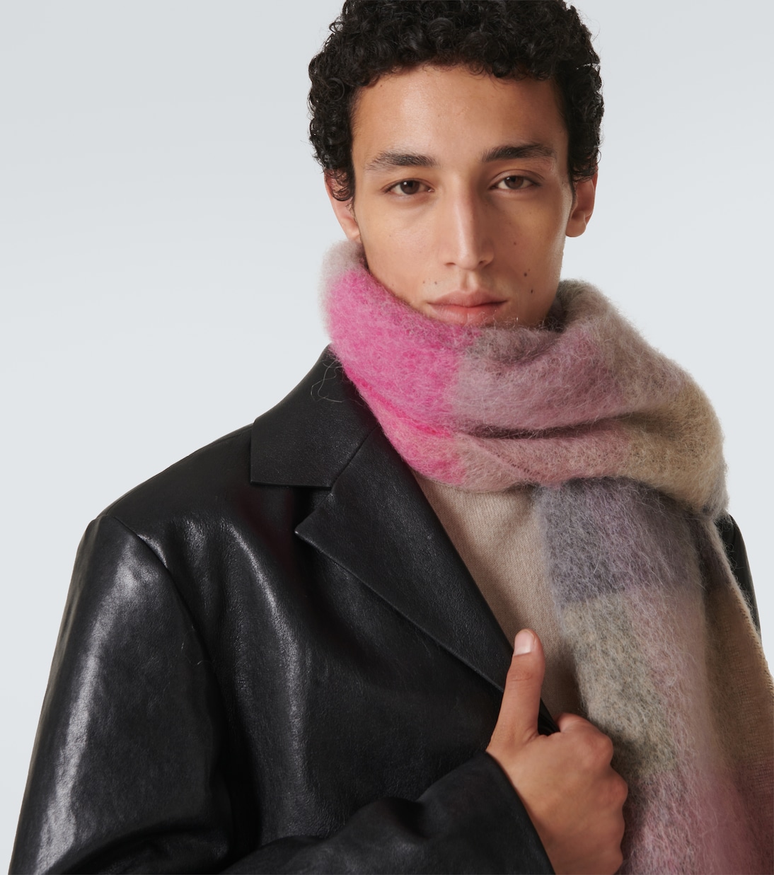 Checked wool-blend scarf | Acne Studios