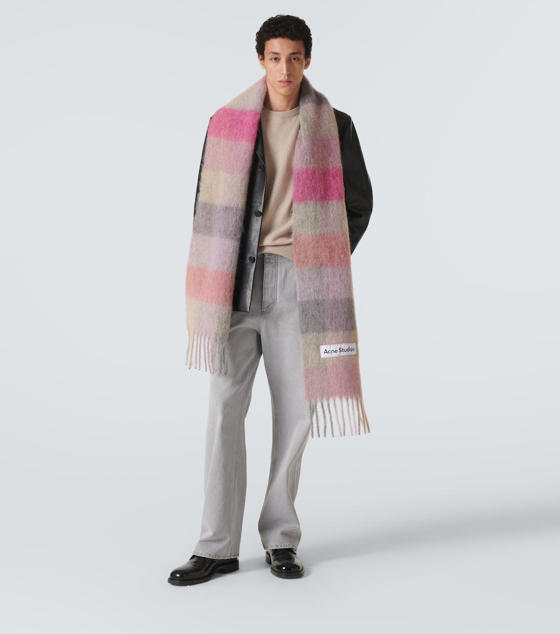 Checked wool-blend scarf | Acne Studios