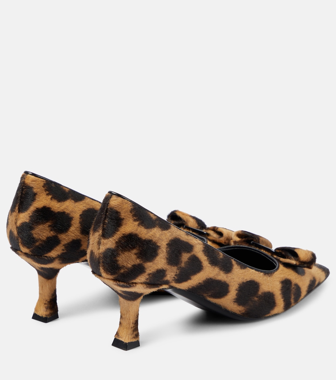Escarpins Siwar en cuir façon poulain à motif léopard | Ferragamo