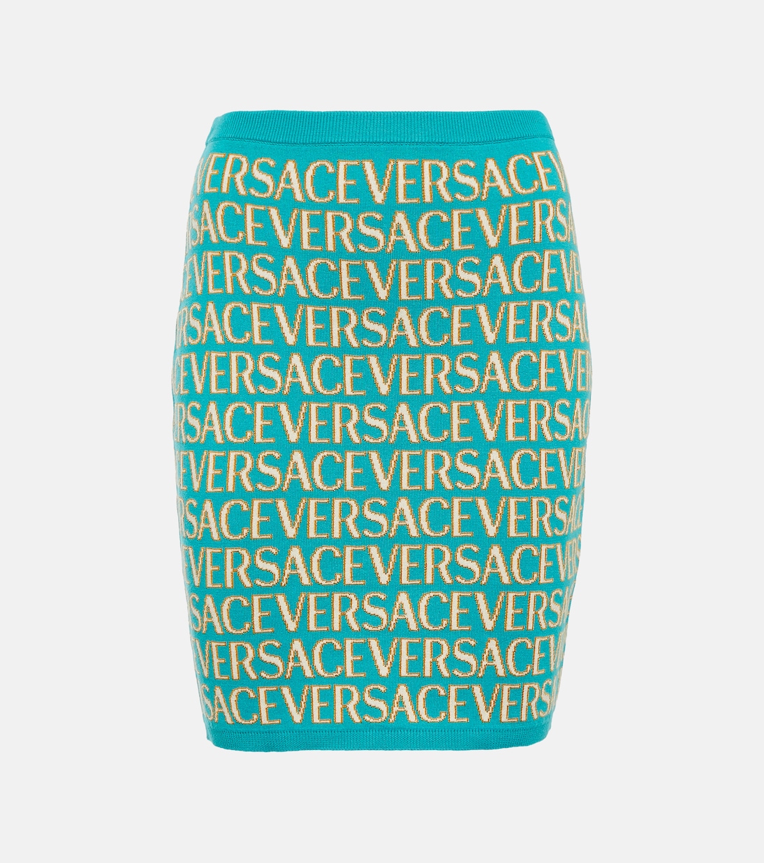 Minifalda en mezcla de algodón Versace Allover | Versace