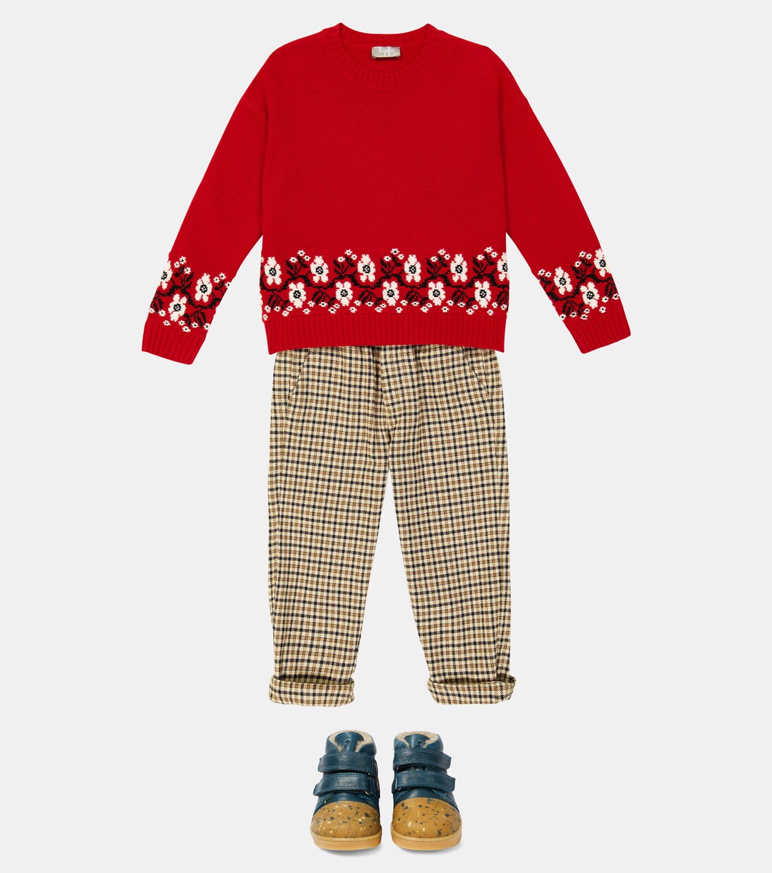Pull intarsia en laine vierge | Il Gufo