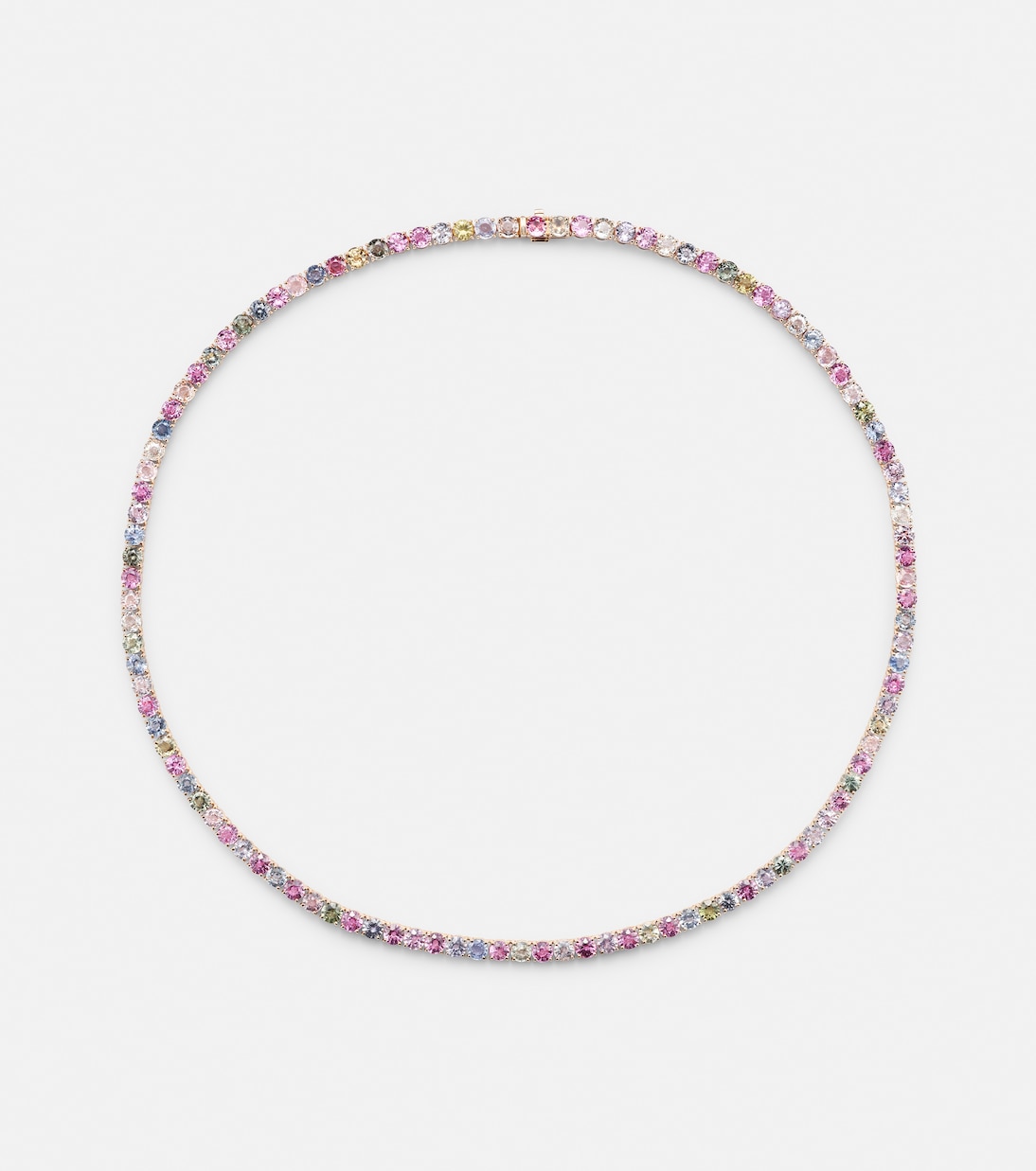 Collana Essenziale BUCHERER in oro rosa 18kt con zaffiri, perfetta per giovani alla moda