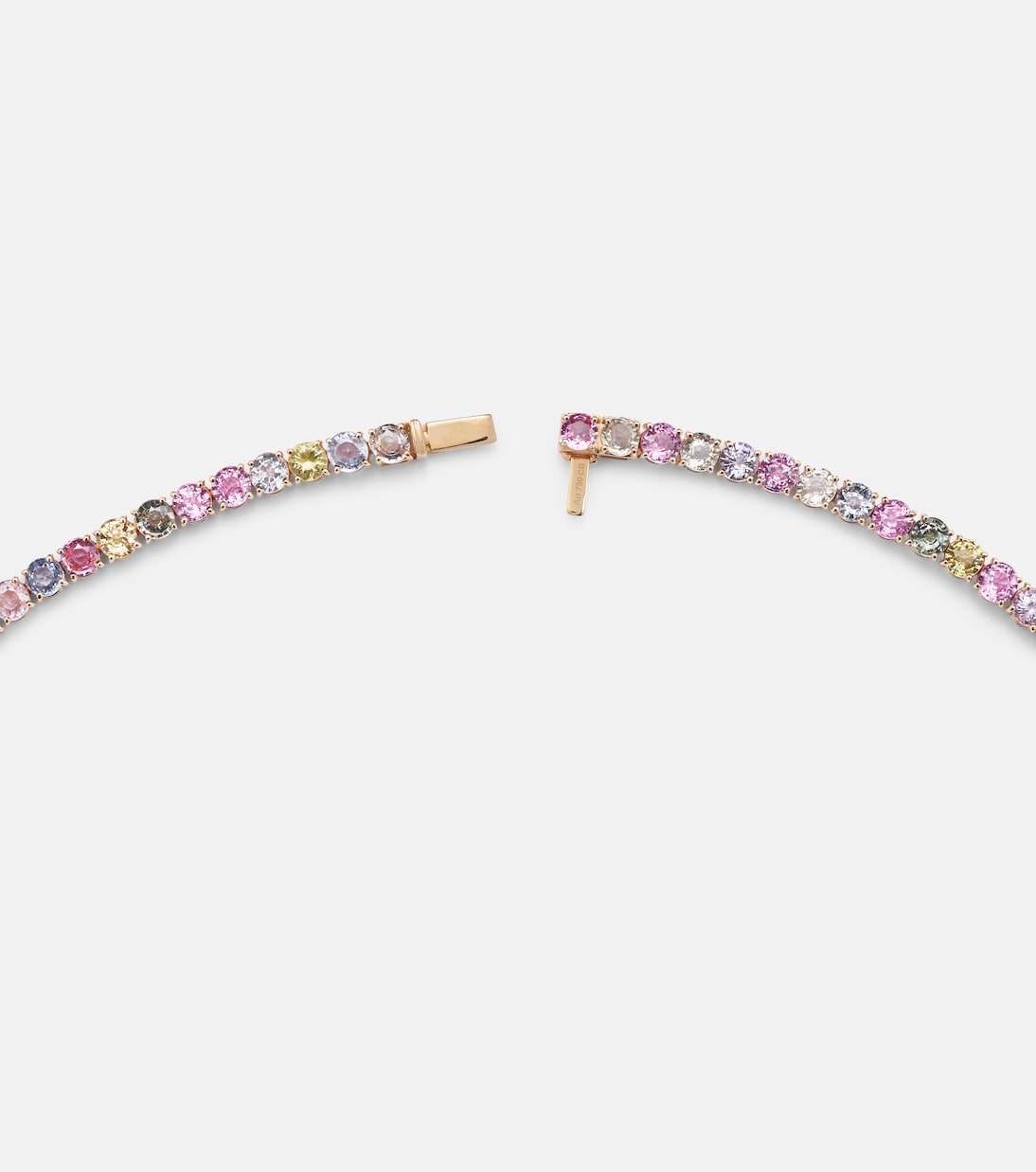 Collana Essenziale BUCHERER in oro rosa 18kt con zaffiri, perfetta per giovani alla moda