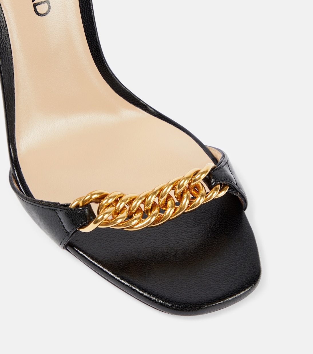 Zenith 105 chain-detail leather sandals | Tom Ford
