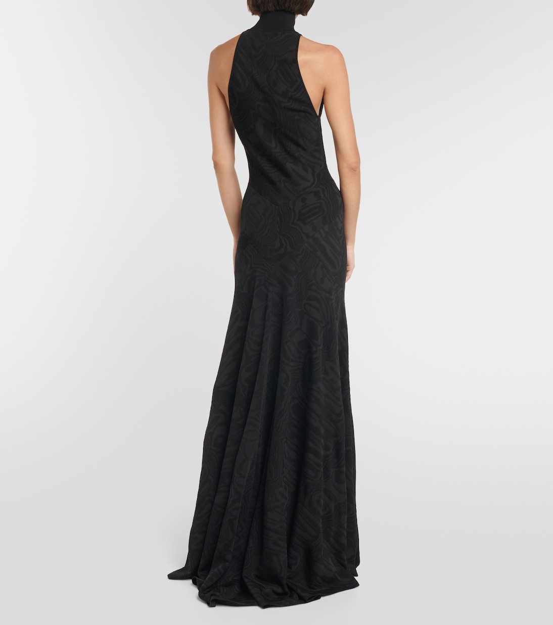 Patterned turtleneck gown | Alaïa