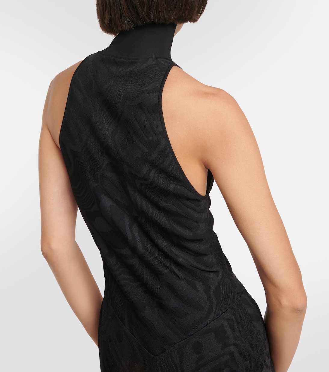 Patterned turtleneck gown | Alaïa