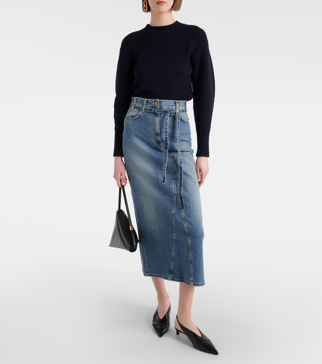 Gonna midi di jeans a vita alta | Altuzarra