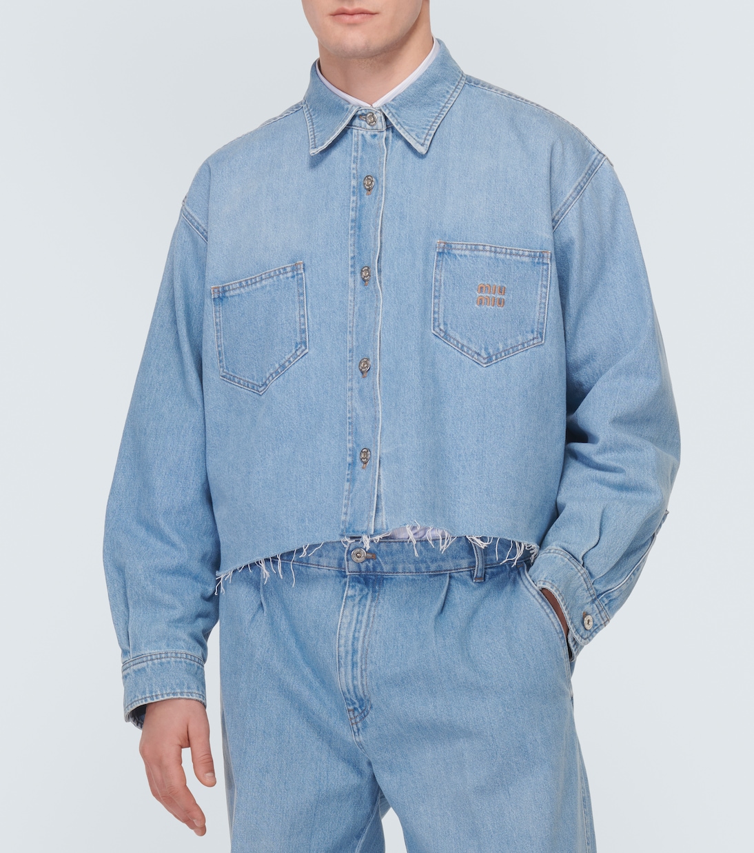 Cropped-Jeansjacke | Miu Miu