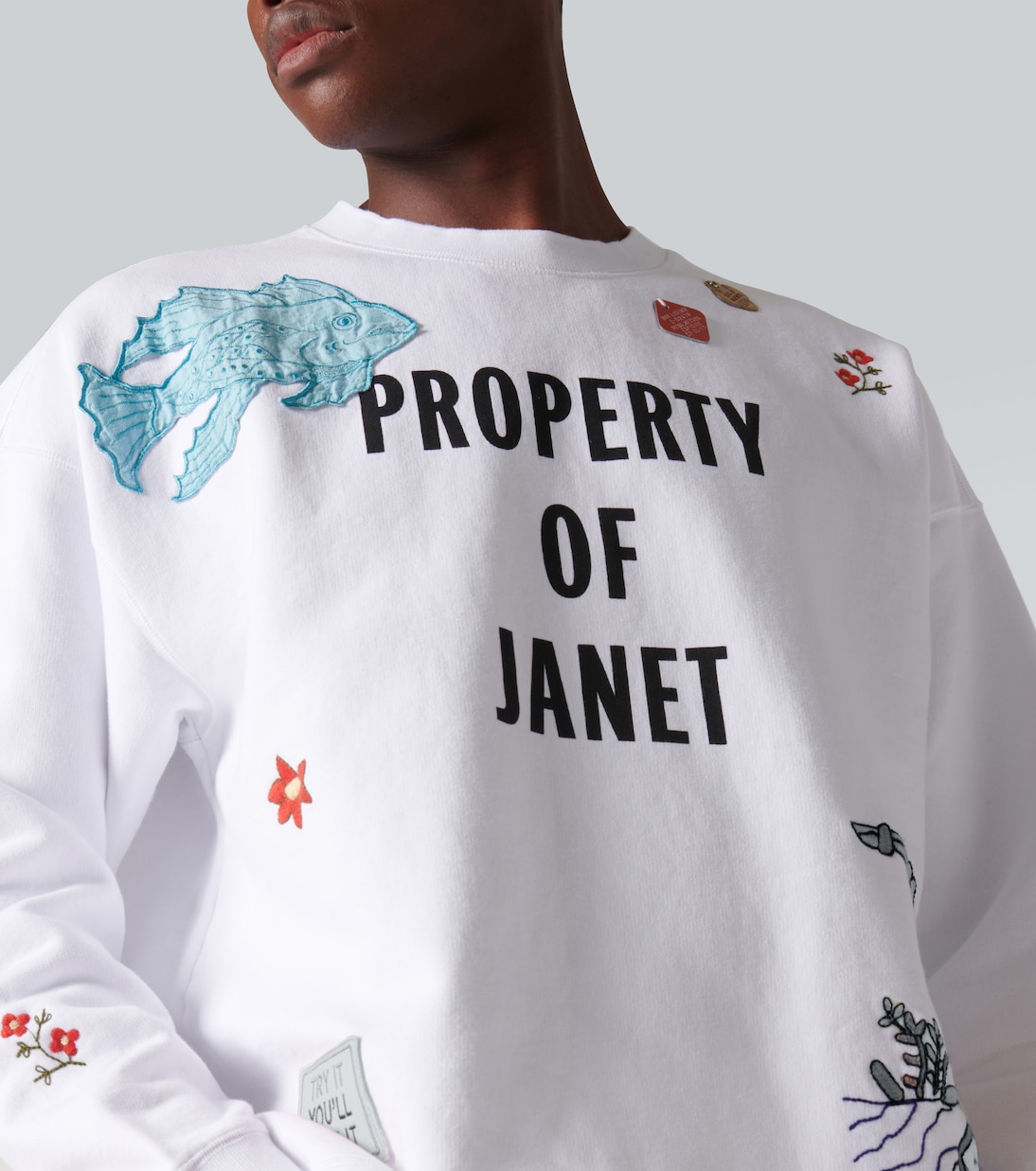 Felpa Property of Janet in jersey di cotone | Bode