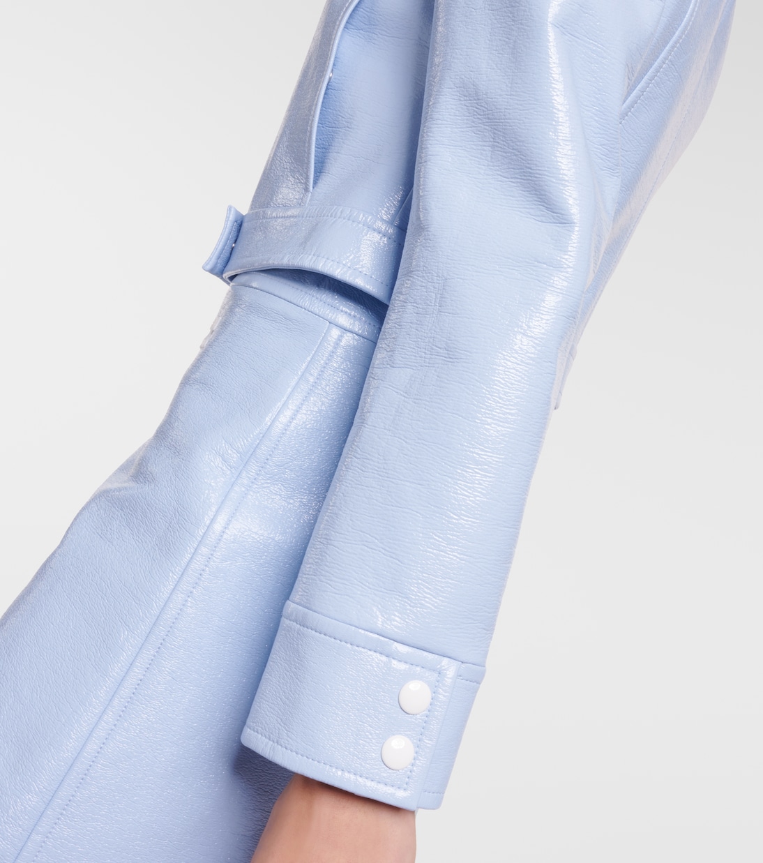 Reedition cropped vinyl jacket | Courrèges