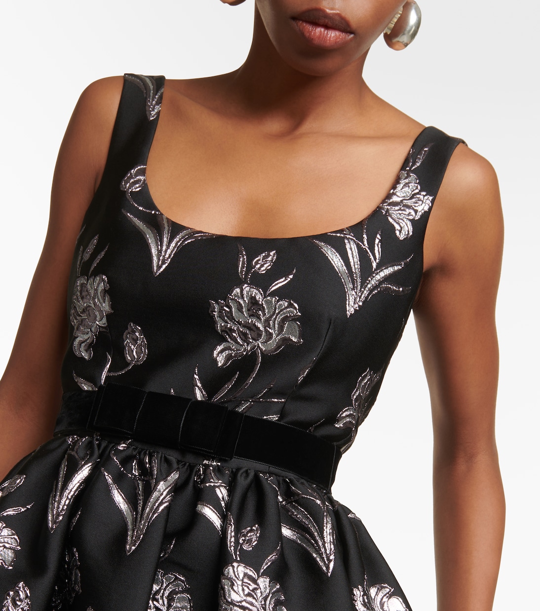 Vestido midi Astrea de satén floral | Erdem