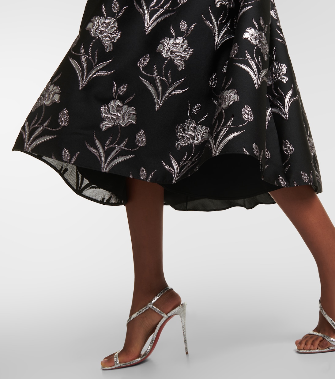 Vestido midi Astrea de satén floral | Erdem