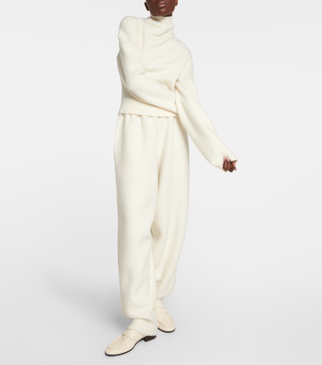 Enoch asymmetric wool turtleneck sweater | The Row