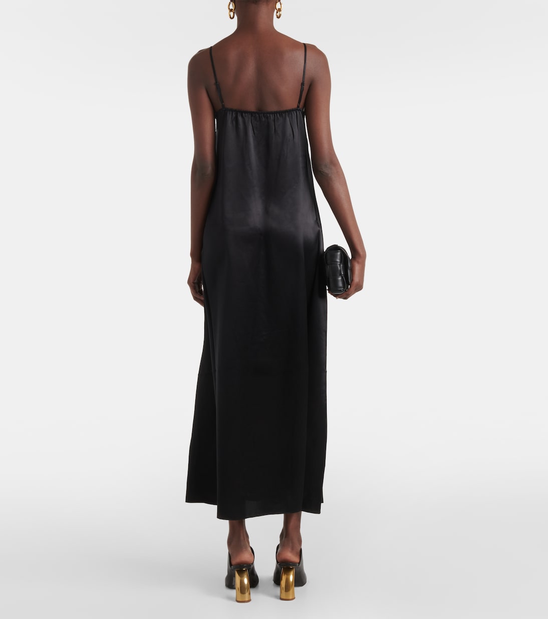 Lace-trimmed silk satin slip dress | CO