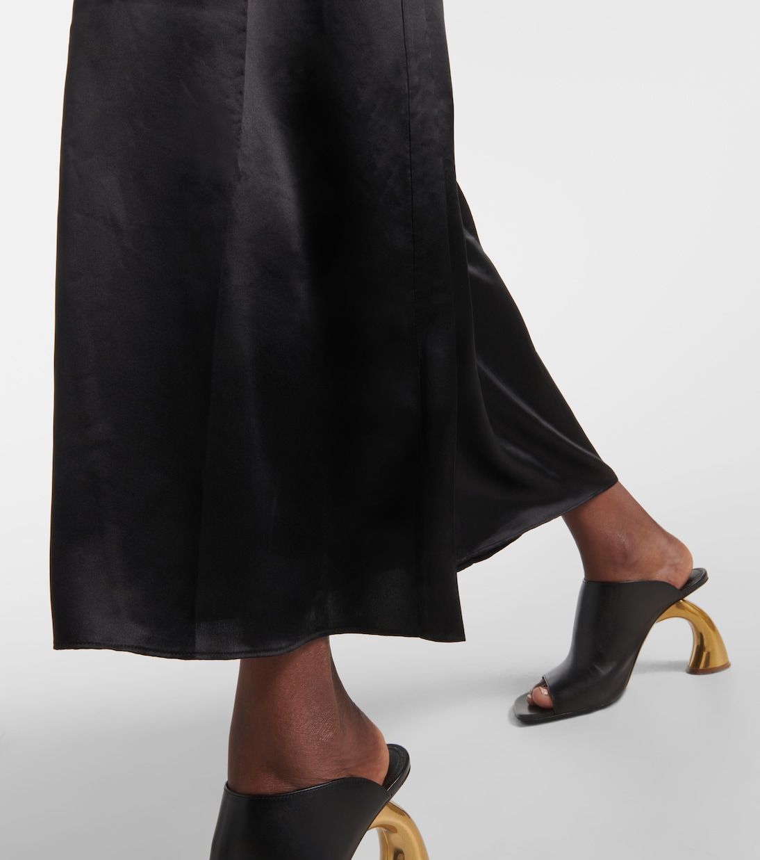 Lace-trimmed silk satin slip dress | CO
