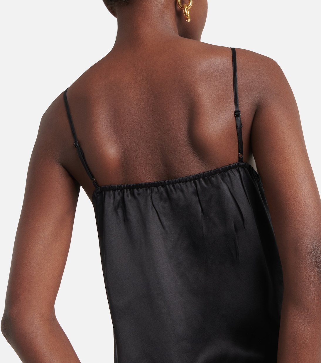 Lace-trimmed silk satin slip dress | CO