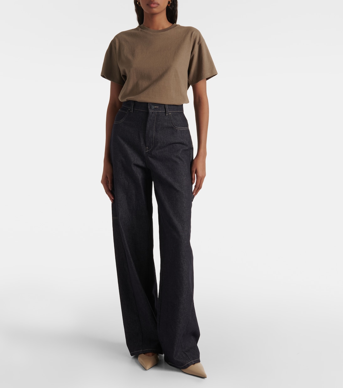 Jean ample Centro à taille haute | Max Mara