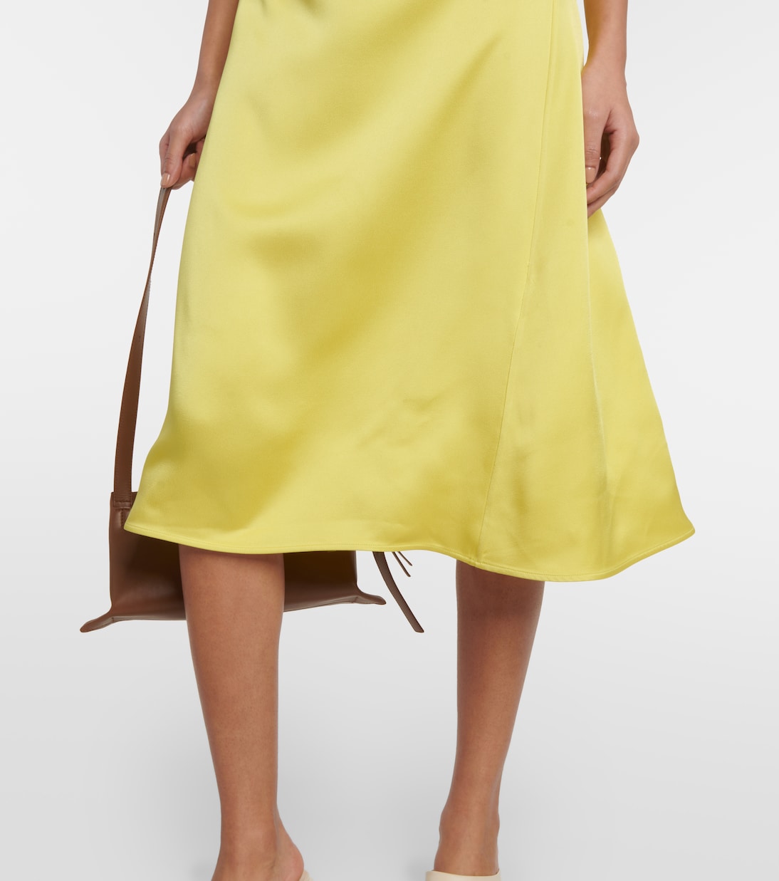 Vestido midi fruncido | Jil Sander