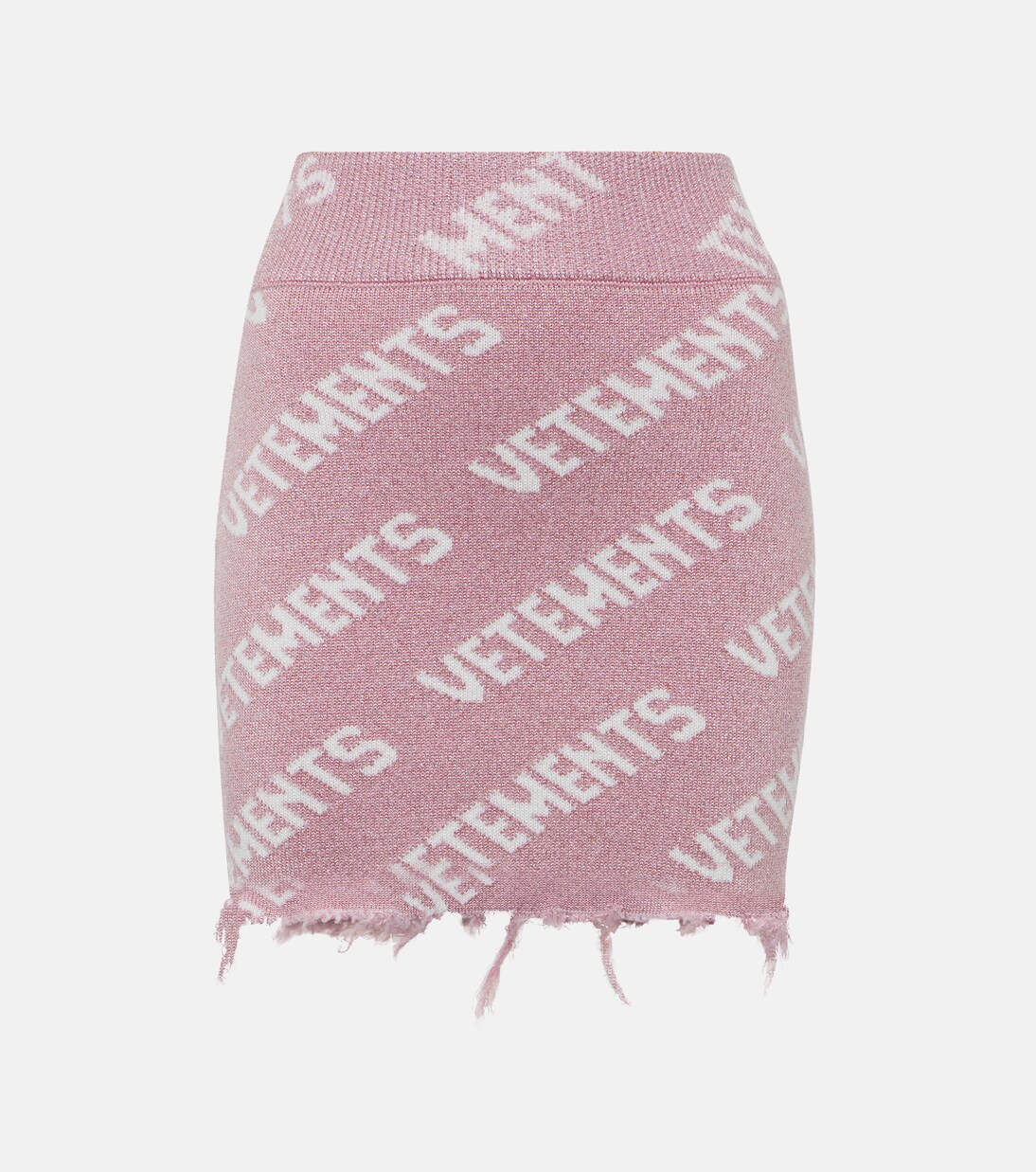 Minifalda en mezcla de lana con monograma | Vetements